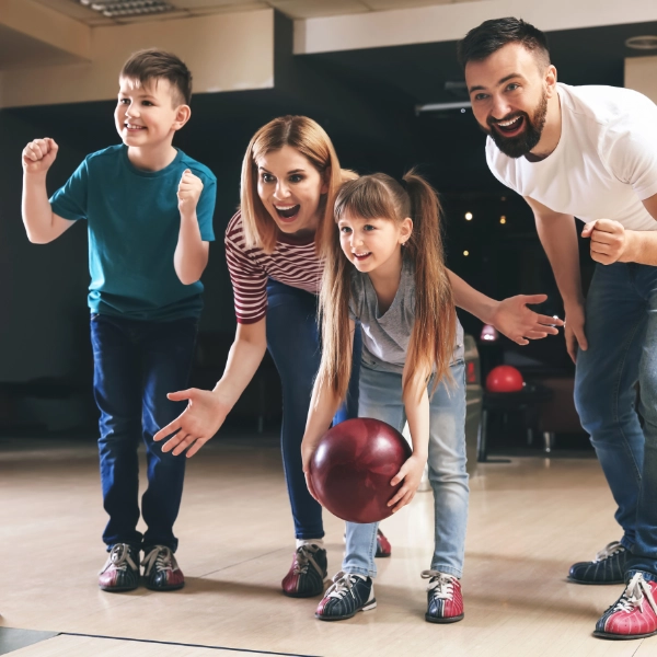 Family At Bowling Lanes 600X600